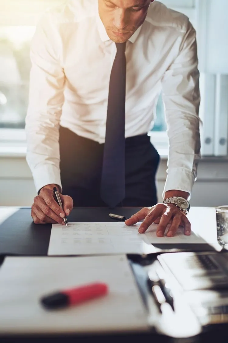A professional reviews and records a structured plan.